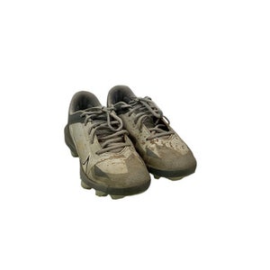 Used Nike TROUT BB/SB Cleats Grey And White Junior 04.5 11347-S000236892