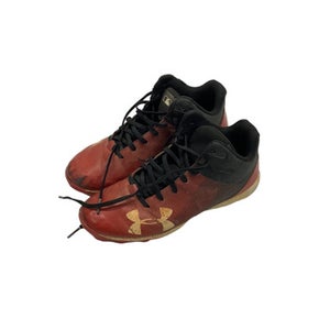 Used Under Armour 5Y RED/BLK Junior 05 Molded Baseball and Softball Cleats 11347-S000217706