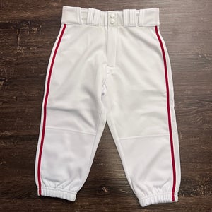 White/ Red Stripe Youth Small Easton Knickers (New)