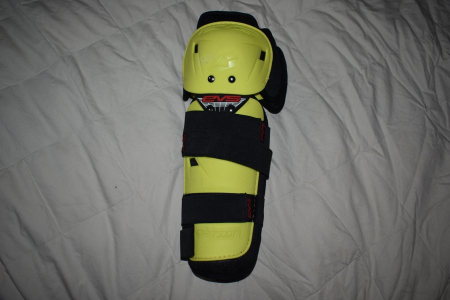 EVS OPTION Motocross Knee/Shin Protection, Yellow, Adult