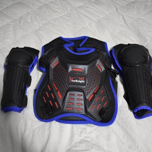 NEW - Mt StarKnight Motocross Protection Gear Kit, Black/Red/Blue, Adult Medium