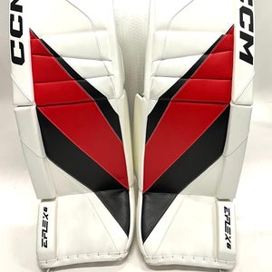 New - CCM E-Flex 6 Leg Pads Size 34+1 Red/White/Black