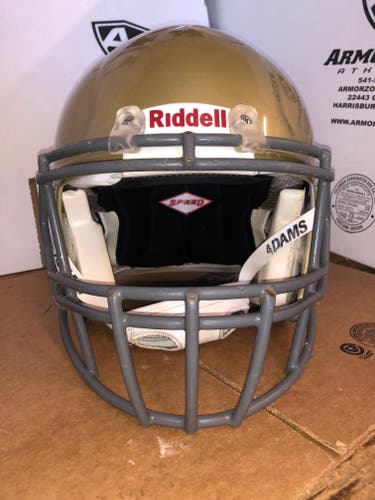 USED RIDDELL ADULT SPEED FOOTBALL HELMET - XL - VEGAS GOLD