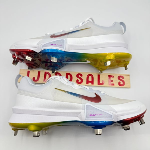 Nike Force Trout 9 Pro Low Metal Baseball Cleats Rainbow FB2907-106 Men’s Sz 8  New