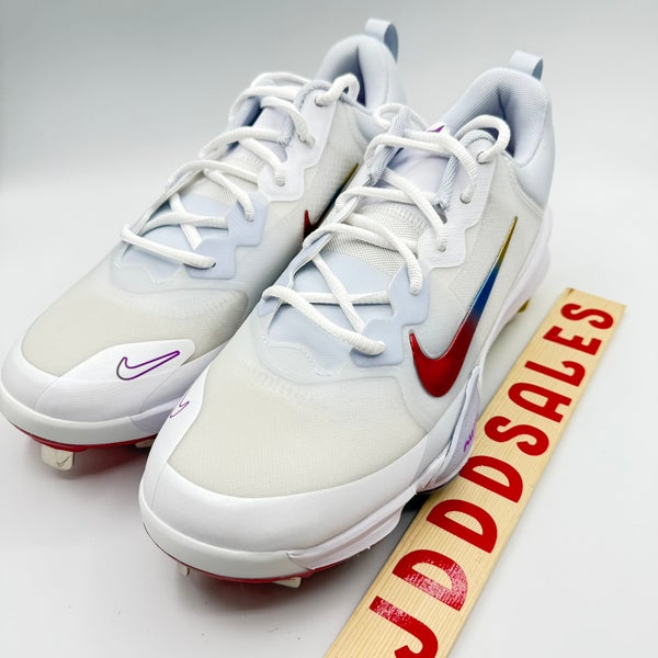 Nike Force Trout 9 Pro Low Metal Baseball Cleats Rainbow FB2907-106 Men’s Sz 8  New