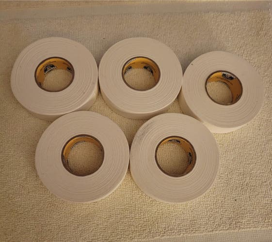 Lot of 5 Rolls Howie’s Hockey White Cloth Tape Brand New