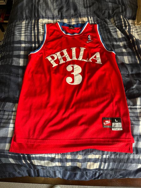 Red Allen Iverson Philadelphia 76ers Men's Large Nike (Used