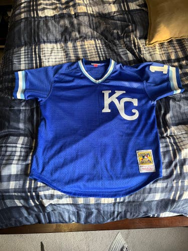 Blue Bo Jackson Kansas City Royals Men's Large Mitchell & Ness (New)