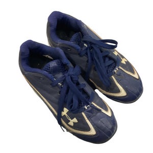 Used Under Armour ROYAL BASEBALL CLEATS BB/SB Cleats Royal Blue Junior 01.5 11884-S000037615