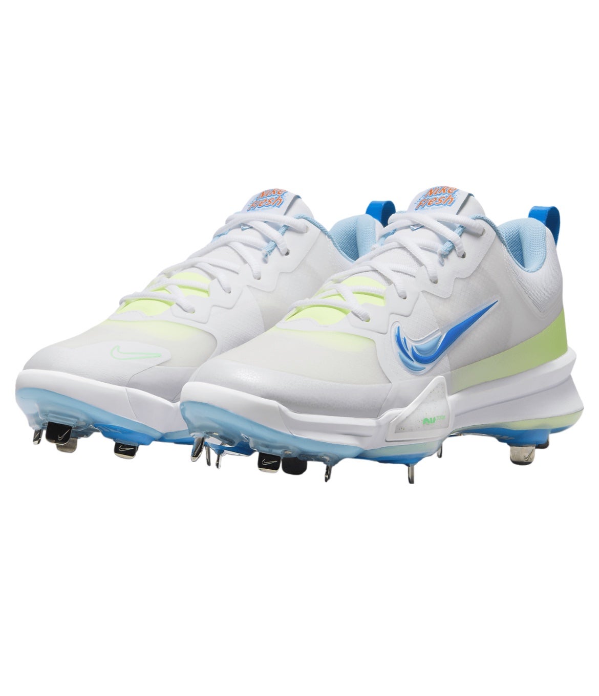 Nike Force Trout 9 Pro baseball cleats \'White Volt Aquarius Blue FQ7941-100 NWOB Nike Force Trout 9 Pro  main image 3