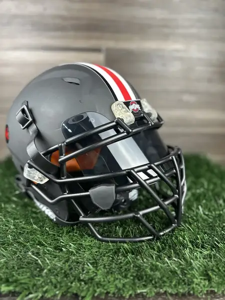 custom football helmets schutt Sports F7 PRO Ultimate KIT Helmet KIT which absorbs and deflects impact forces before they reach the athletes head Incorporates both interior and exterior Tektonic plates OHIO STATE BUCKEYES NCAA Schutt