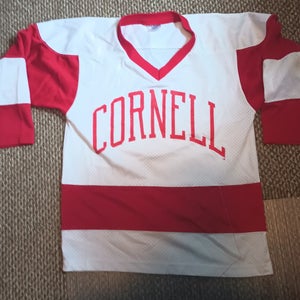 Cornell University Hockey Jersey Youth White Medium Kids Unisex Jersey (Used)