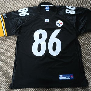 Pittsburgh Steelers WARD # 86 Black Size 56 Reebok Jersey (Used)