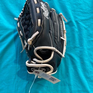 Black Rawlings Highlight Series Left Hand Throw Pitcher's Baseball Glove 12" (Used)