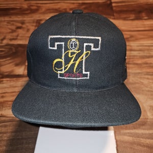 Vintage Tommy Hilfiger Sports Plain Logo Green Wool Blend Hat Cap Vtg Strapback