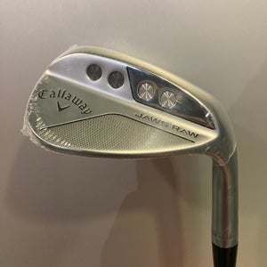 NEW Men's Callaway Jaws Raw Full Toe Chrome Right Handed 56' Wedge | Dynamic Gold Steel Shaft