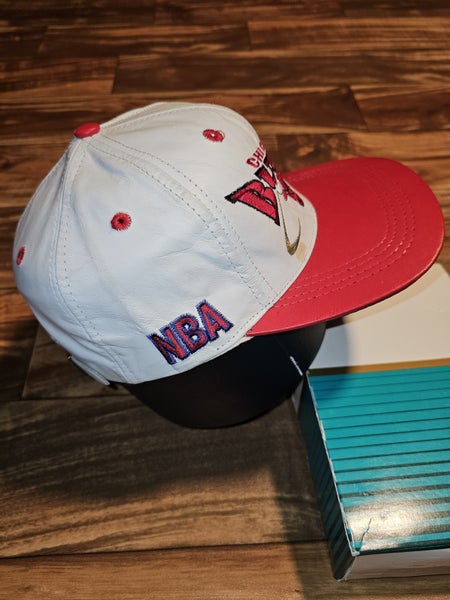 NEW Vintage Chicago Bulls 1998 NBA Sports White Leather JH Design Hat Strapback