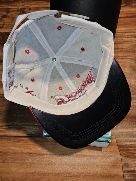 NEW Vintage Chicago Bulls 1998 NBA Sports White Leather JH Design Hat Strapback