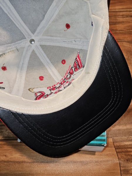 NEW Vintage Chicago Bulls 1998 NBA Sports White Leather JH Design Hat Strapback