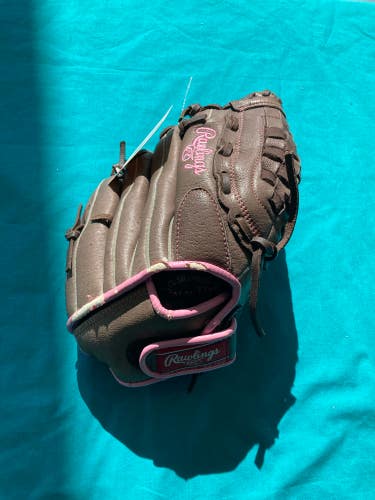 Brown Rawlings FP105 Right Hand Throw Pitcher's Softball Glove 10.5" (Used)