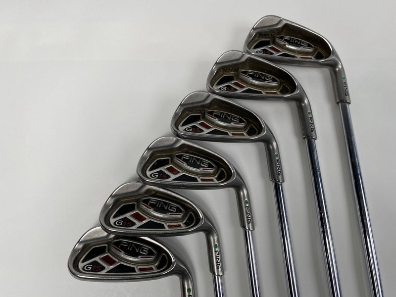 Ping G15 Iron Set 5-PW Green Dot AWT Regular Steel Mens RH +1"