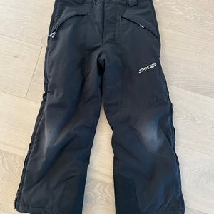 Black Size 8 Kids Unisex Spyder Pants (Used) Full Zip Race Warm Up