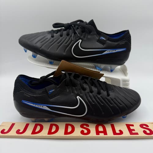 Nike Tiempo Legend 10 Elite FG Black Chrome Hyper Royal DV4328-040 Men's Sz 7.5 New