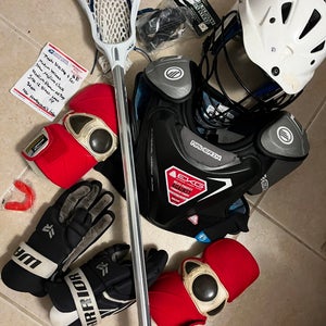Lacrosse equipment. Full set up. Meets NOCSAE ( I can sell items separately to)