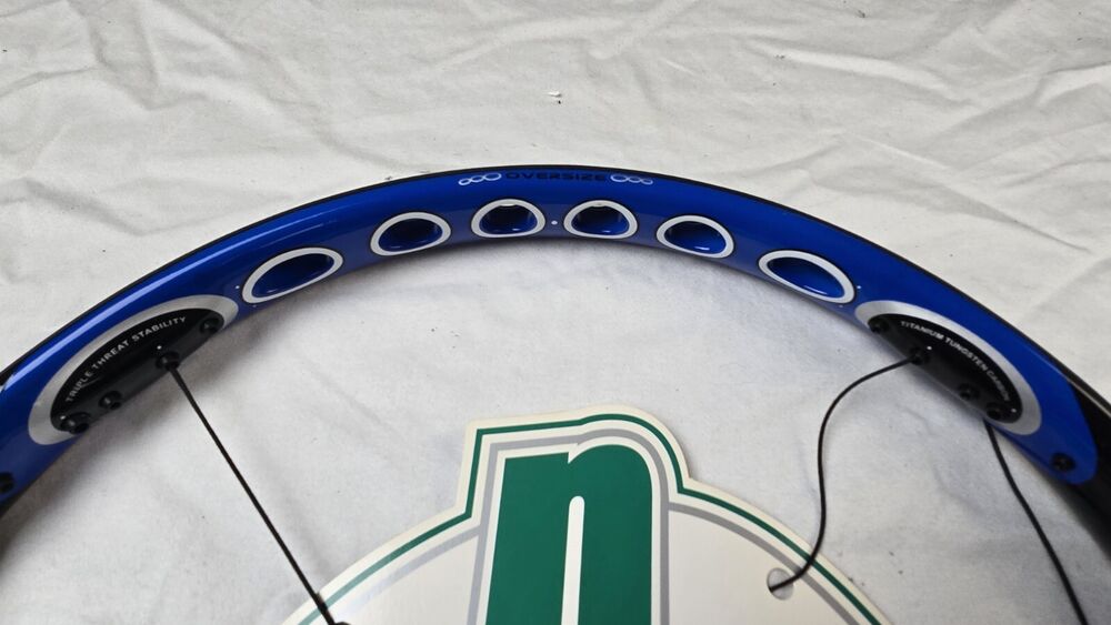 VTG NOS Prince O3 Hybrid Shark Tennis Racket TC166A 4 1/2" Unstrung OS 110 Sq In