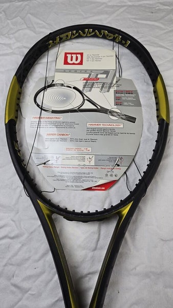 VINTAGE NOS Wilson Hammer H5 Tennis Racket T7435 4 1/2", Unstrung, OS, 102 Sq In