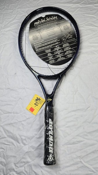 VINTAGE NOS Dunlop Spirit Revelation Tennis Racket 4 1/2" Oversize, 108 Sq In.