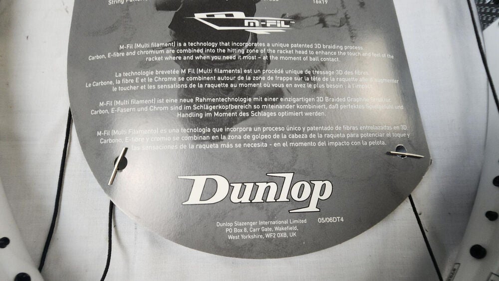 Dunlop 700 Tennis Racket (674167) w/ Dampener - 4 1/4 in, Unstrung, OS, Vintage