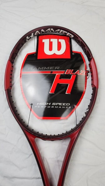VINTAGE NOS Wilson Hammer H Blaze Tennis Racket T7537, 4 5/8" MID 95 Sq In. Red