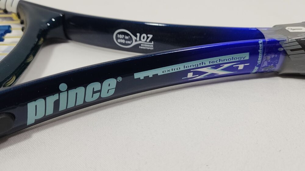 VINTAGE NOS Prince PowerLite XLT Tennis Racket TM1B 4 1/8" Strung, OS 107 Sq In.