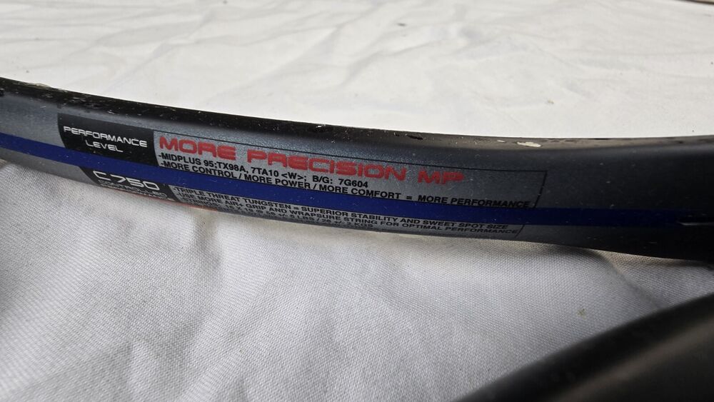 VTG NOS Prince MORE Performance Precision Tennis Racket TX98A 4 1/2" MP 95 Sq In