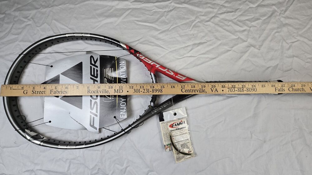 VTG NOS Fischer Twintec 950 Tennis Racket R31004, 4 1/4" Unstrung OS 112 Sq In