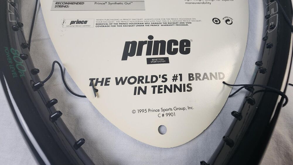 Prince Extender Ripstick Tennis Racket w/ Cover - 4 1/4 in, Longbody, MP, 1995