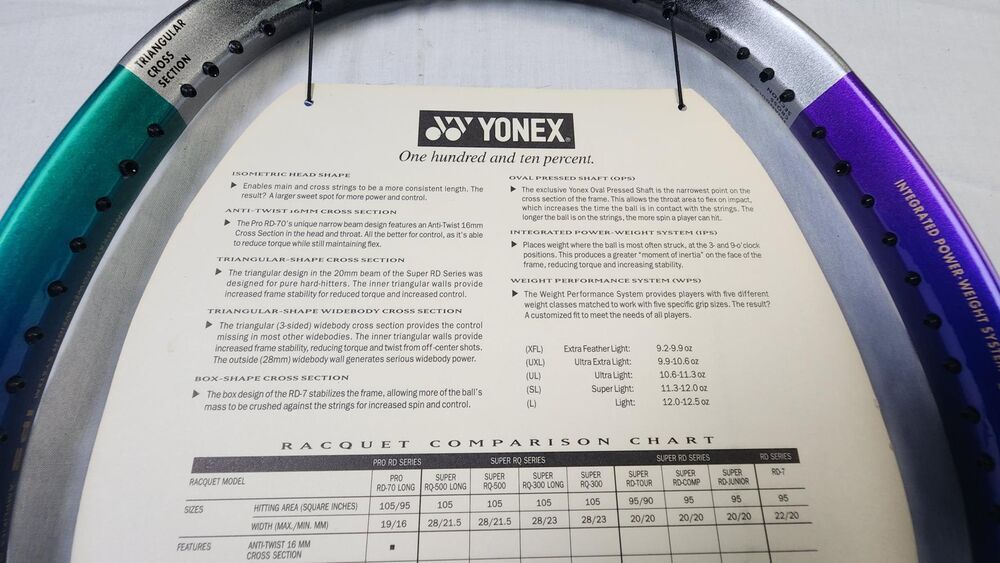 Yonex Martina Hingis Tennis Racket w/ Cover - 4 1/4 in, Longbody, MP, Vintage