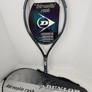 Dunlop Adrenaline Rush Tennis Racket w/ Cover - 4 1/4 in, Unstrung, MP, Vintage