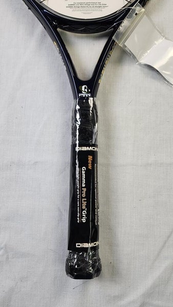 Gamma Diamond Fiber M-4.5 Tennis Racket w/ Cover - 4 3/8 in, Longbody, OS, Blue