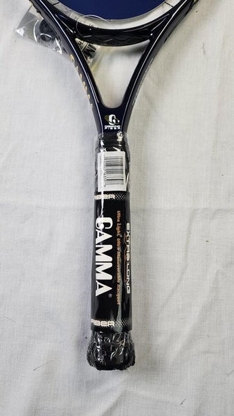Gamma Diamond Fiber M-4.5 Tennis Racket w/ Cover - 4 3/8 in, Longbody, OS, Blue