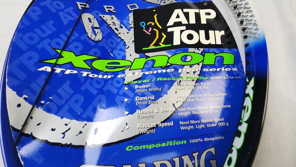 Spalding ATP Tour Xenon Tennis Racket (4381) - 4 3/8 in, Unstrung, OS, Vintage