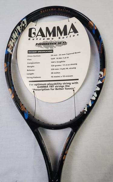 Gamma Power Strike 28 XL Tennis Racket - 4 3/8 in, Longbody, OS, New Old Stock