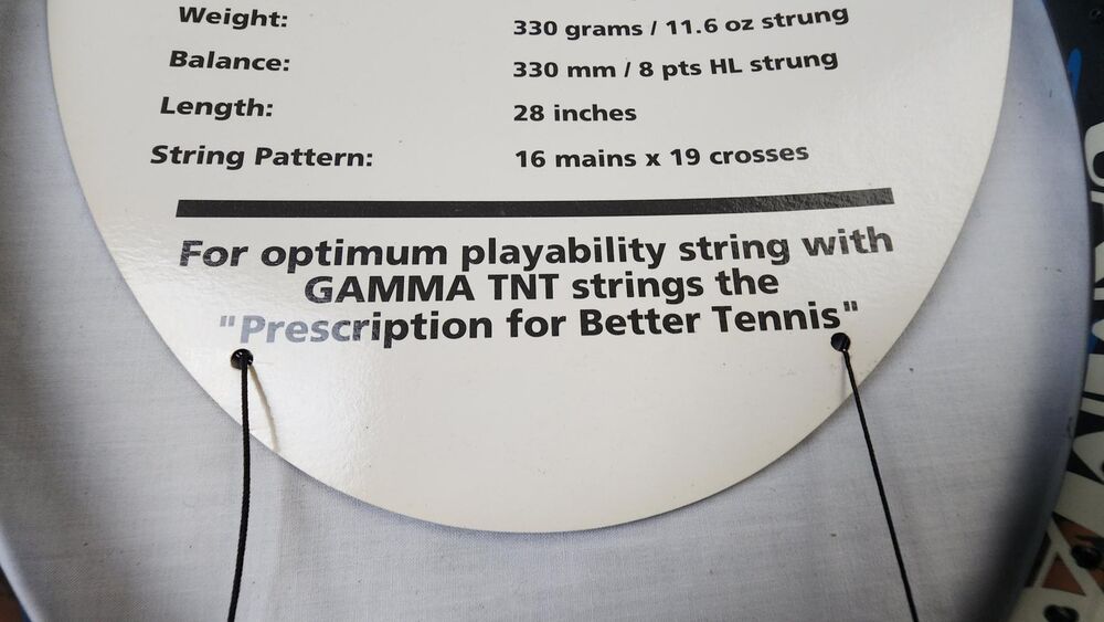 Gamma Power Strike 28 XL Tennis Racket - 4 3/8 in, Longbody, OS, New Old Stock