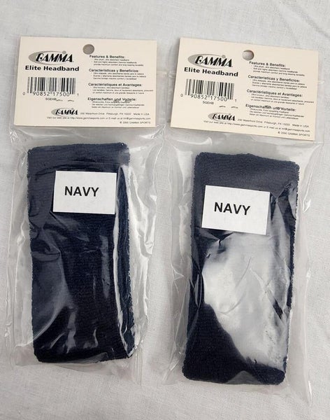 Gamma Tennis Elite Ultra Plush & Absorbent Headband (SGEHB) Lot of 2 - Vintage