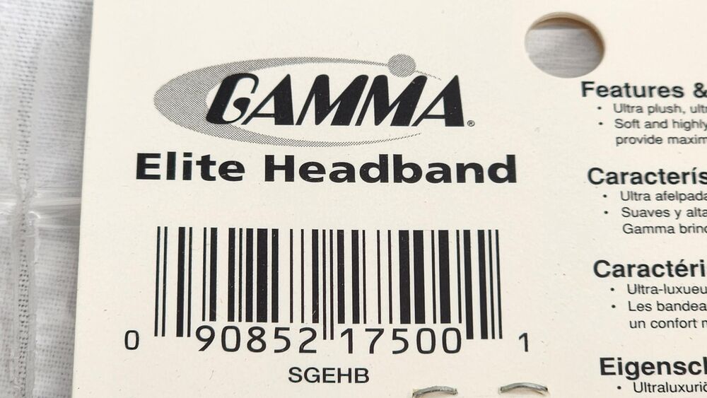 Gamma Tennis Elite Ultra Plush & Absorbent Headband (SGEHB) Lot of 2 - Vintage