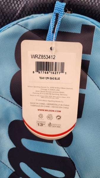 Wilson Team 12 Pack Tennis Racket Bag (WRZ853412) - New Old Stock, Vintage