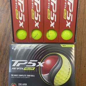 2 Dozen New 2025 Taylor Made TP5X Hi Vis Yellow