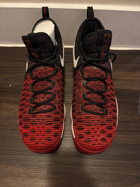 Nike Zoom KD 9 Men's Size 13 Red Black Basketball Sneakers Shoes 843392-610