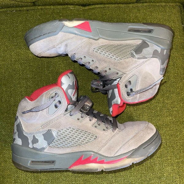 Size 8 - Air Jordan 5 Retro P51 Camo Suede Shoes (136027-051)